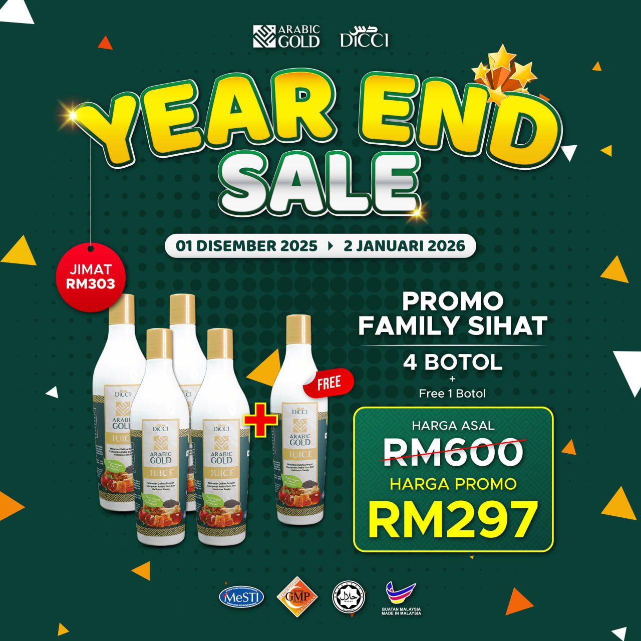 YES - 4 BOTOL +1 BOTOL